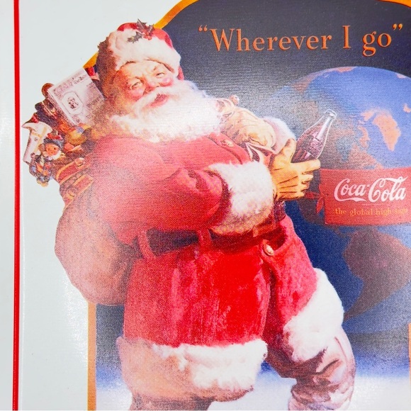 Coca-Cola Tray “Wherever I Go” | 1990 Repro of 1943 Santa | Sundblom Art | Vtg - Picture 2 of 11